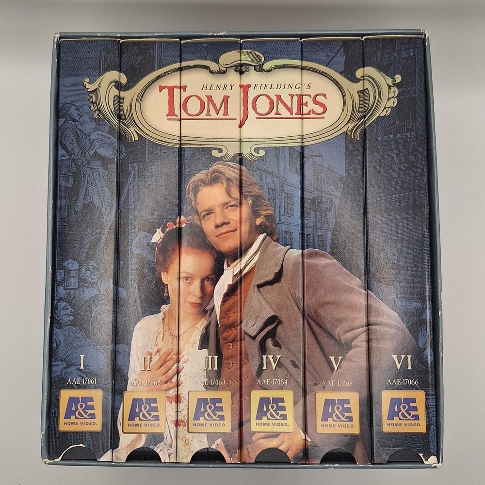 BBC Henry Fielding's Tom Jones VHS Box Set (1998, A&E) Complete 6-Tape Lot